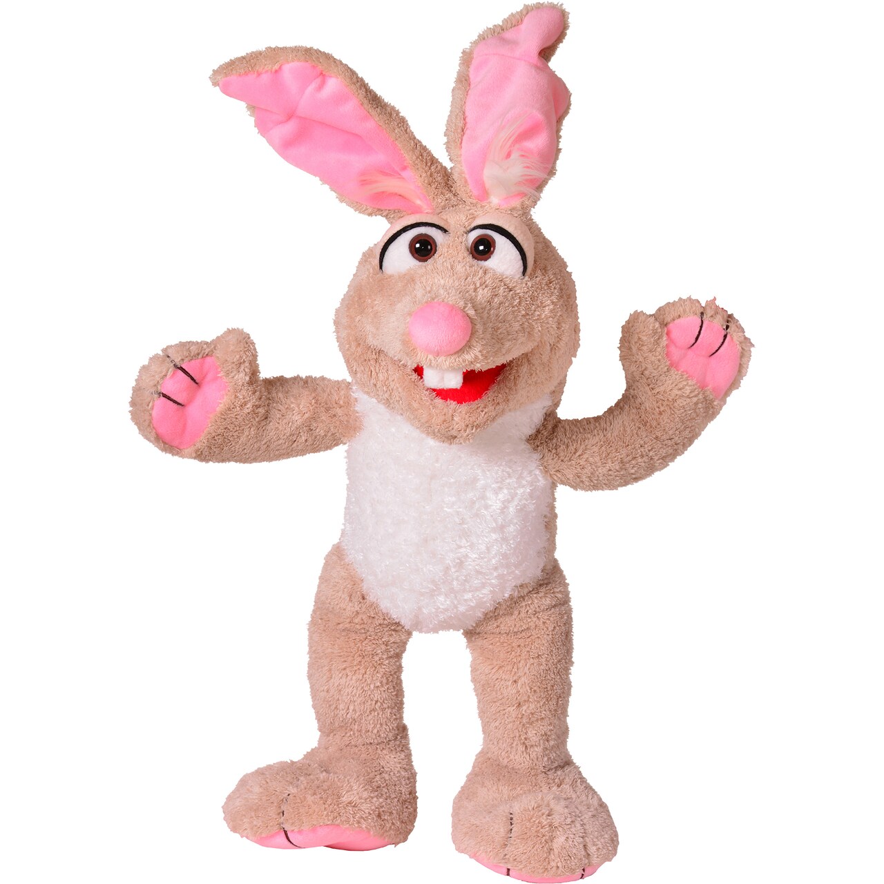 Living Puppets: Herbie II The Big Rabbit - 24" Plush Hand Puppet, Handmade, Moving Mouth, Soft Animal Companion Character, Play & Develop Toy, Kids 3+